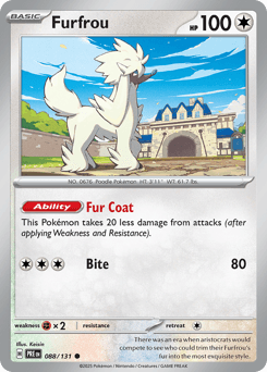 Furfrou Prismatic Evolutions #88