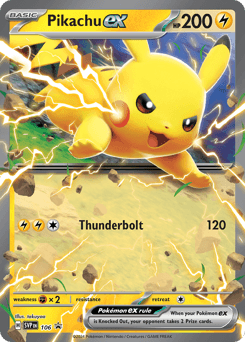 Pikachu ex Scarlet & Violet Black Star Promos #106