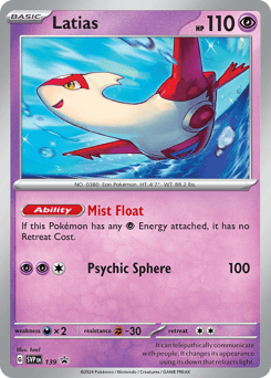 Latias Scarlet & Violet Black Star Promos #139