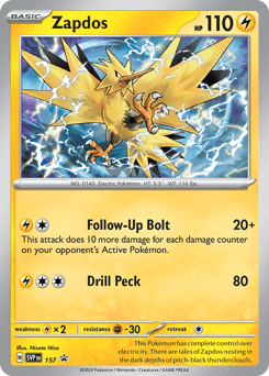 Zapdos Scarlet & Violet Black Star Promos #157