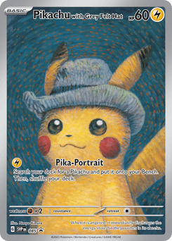 Pikachu with Grey Felt Hat Scarlet & Violet Black Star Promos #85