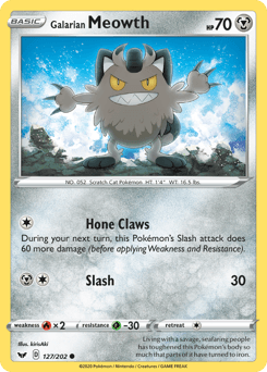 Galarian Meowth Sword & Shield #127