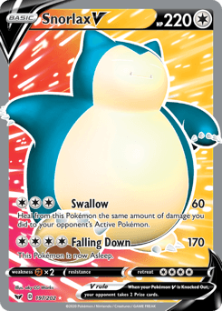 Snorlax V Sword & Shield #197