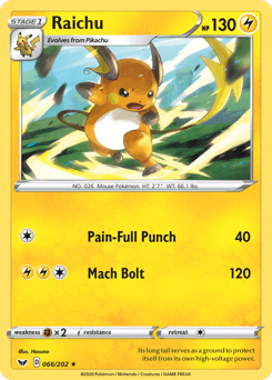 Raichu Sword & Shield #66