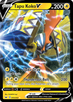 Tapu Koko V Sword & Shield #72
