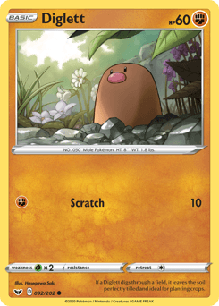 Diglett Sword & Shield #92