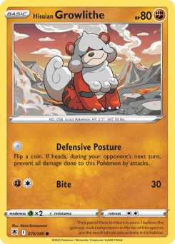 Hisuian Growlithe Astral Radiance #70