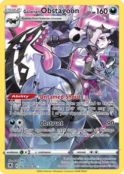 Galarian Obstagoon Astral Radiance Trainer Gallery #TG10
