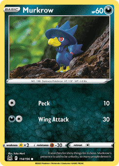 Murkrow Lost Origin #114