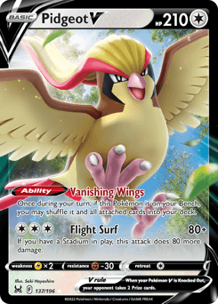 Pidgeot V Lost Origin #137