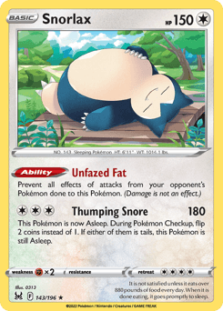 Snorlax Lost Origin #143