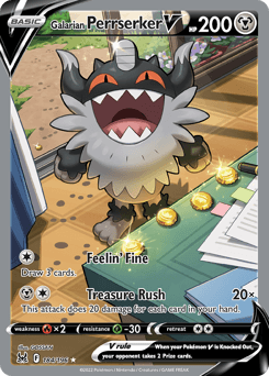 Galarian Perrserker V Lost Origin #184