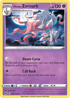 Hisuian Zoroark Lost Origin #76