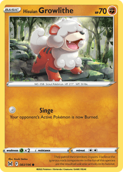 Hisuian Growlithe Lost Origin #83