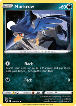 Murkrow Silver Tempest #106