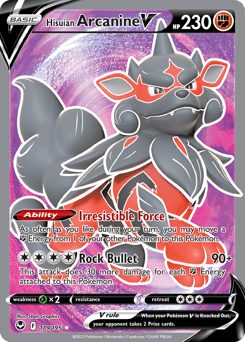 Hisuian Arcanine V Silver Tempest #179