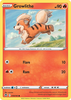 Growlithe Silver Tempest #19
