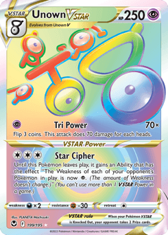 Unown VSTAR Silver Tempest #199