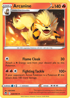 Arcanine Silver Tempest #20