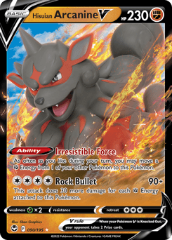 Hisuian Arcanine V Silver Tempest #90