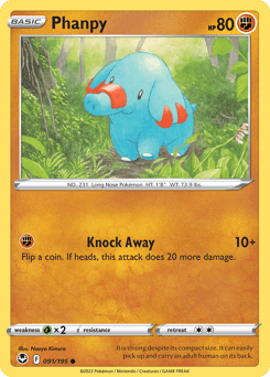 Phanpy Silver Tempest #91