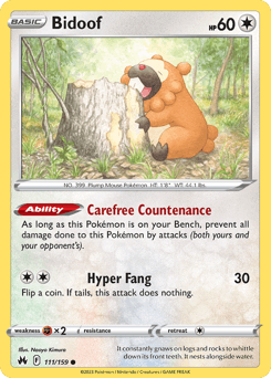 Bidoof Crown Zenith #111