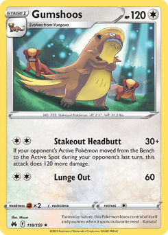 Gumshoos Crown Zenith #118