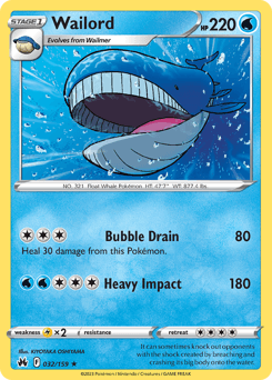Wailord Crown Zenith #32