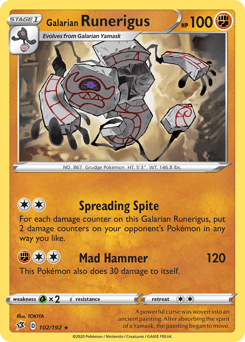 Galarian Runerigus Rebel Clash #102