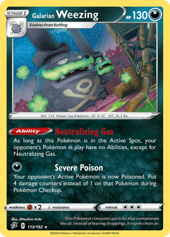 Galarian Weezing Rebel Clash #113