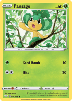 Pansage Darkness Ablaze #6