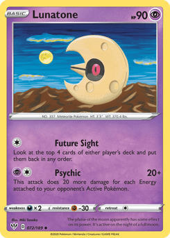 Lunatone Darkness Ablaze #72