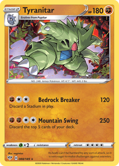 Tyranitar Darkness Ablaze #88