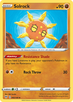 Solrock Darkness Ablaze #92