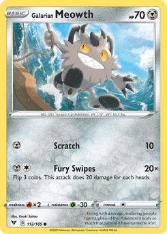 Galarian Meowth Vivid Voltage #112