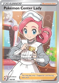 Pokémon Center Lady Vivid Voltage #185