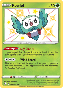 Rowlet Shining Fates Shiny Vault #SV001