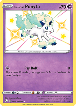 Galarian Ponyta Shining Fates Shiny Vault #SV047
