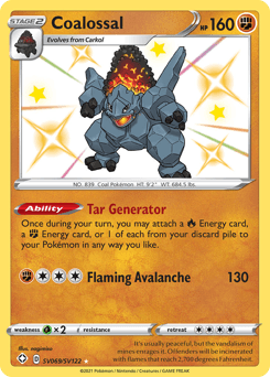 Coalossal Shining Fates Shiny Vault #SV069