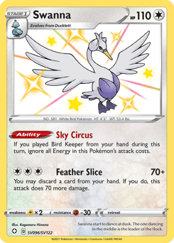 Swanna Shining Fates Shiny Vault #SV096