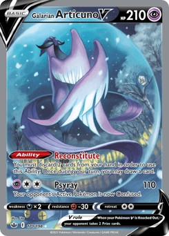 Galarian Articuno V Chilling Reign #170