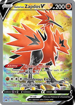 Galarian Zapdos V Chilling Reign #173