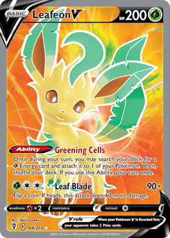 Leafeon V Evolving Skies #166
