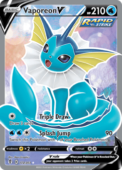 Vaporeon V Evolving Skies #172
