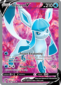 Glaceon V Evolving Skies #174