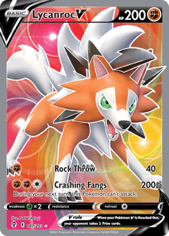 Lycanroc V Evolving Skies #187