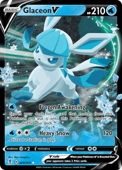 Glaceon V Evolving Skies #40
