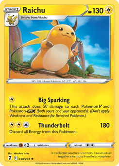 Raichu Evolving Skies #50