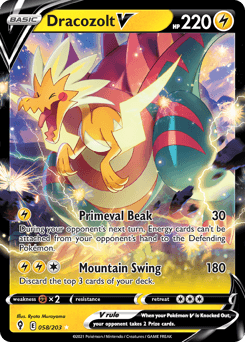 Dracozolt V Evolving Skies #58