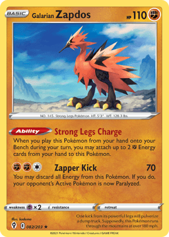 Galarian Zapdos Evolving Skies #82